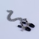 Golden or silver metal chain breast clamps