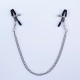 Golden or silver metal chain breast clamps