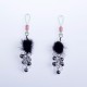 Black velvet nipple clamps with silver bells