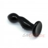 125mm black pyrex glass anal butt plug